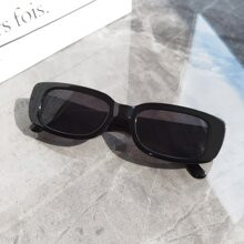 pc Womens Small Rectangular Black Fashion Eyeglasses Shades Beach Accessories | SHEIN