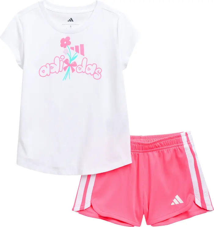 adidas Kids' Logo T-Shirt & 3-Stripes Shorts | Nordstromrack | Nordstrom Rack