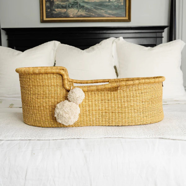 African Moses Basket Inset Handle | Plum+Sparrow