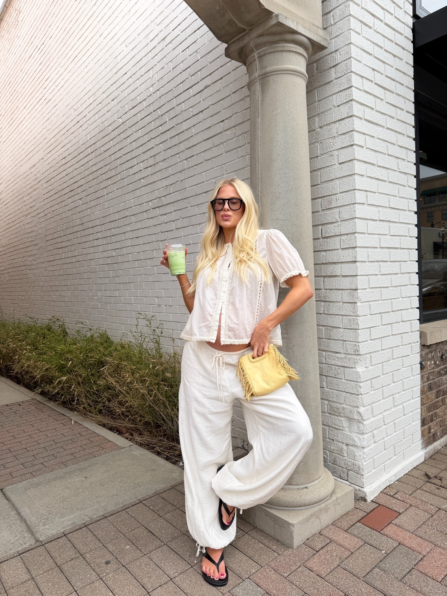 Code SHORTSAF for 15% off on top of their current sale! Wearing medium in top & bottoms (sized up for pregnancy), shoes run tts! #kathleenpost

Spring transition outfit, spring outfit 2026, bump friendly, pregnancy look,

#LTKootd #LTKBump #LTKSeasonal