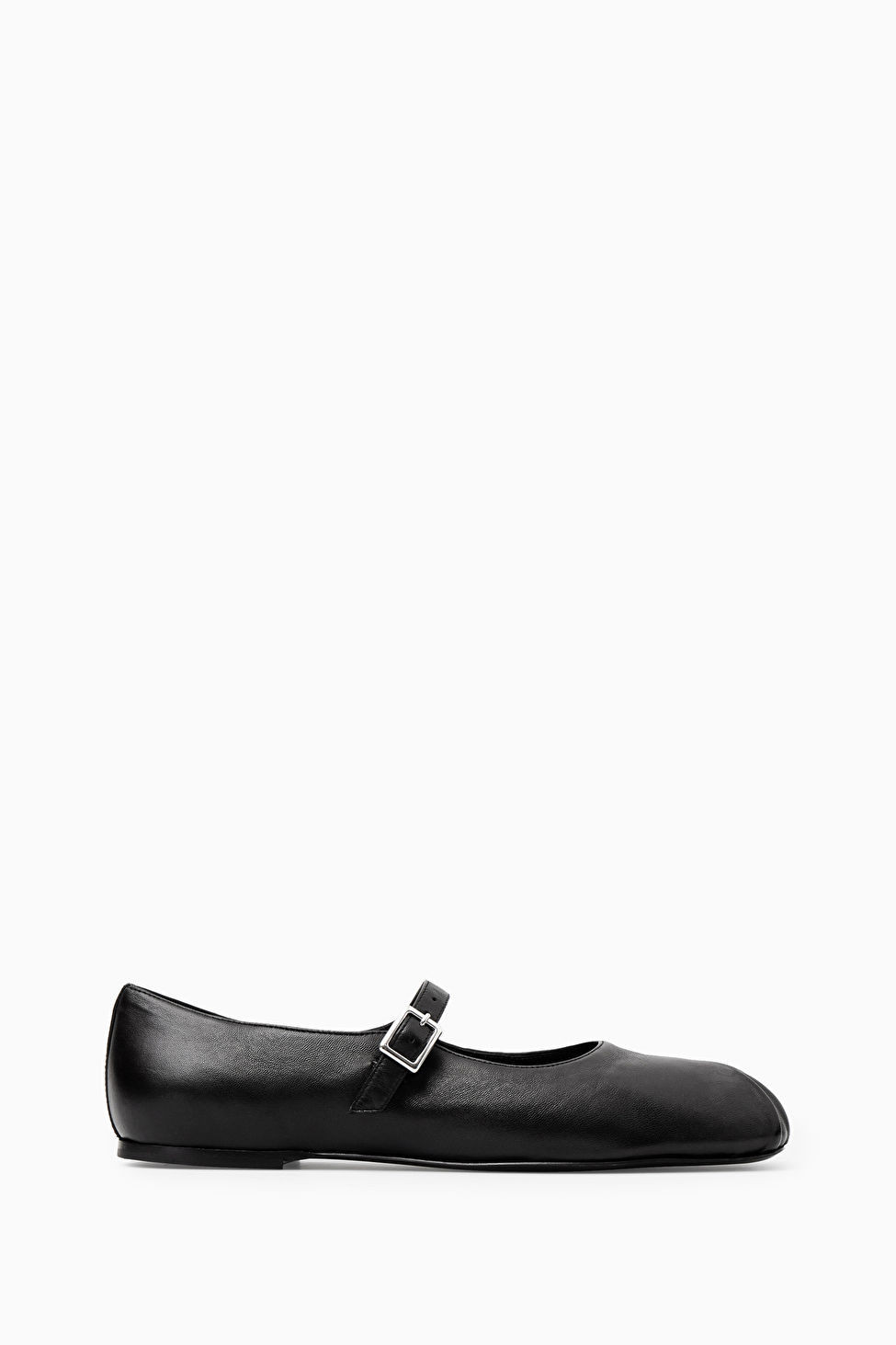 PLEATED LEATHER MARY-JANE BALLET FLATS | COS (US)