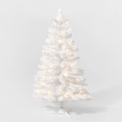 3.5ft Pre-Lit White Alberta Spruce Artificial Tree Clear Lights - Wondershop™ | Target