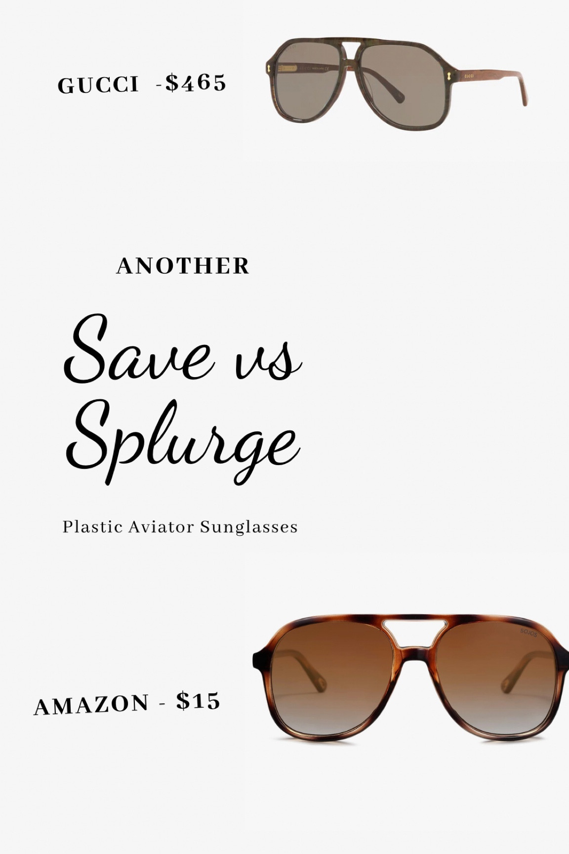Gucci sunglasses- plastic aviator dupes, lookalikes 

#LTKFind #LTKU #LTKunder50