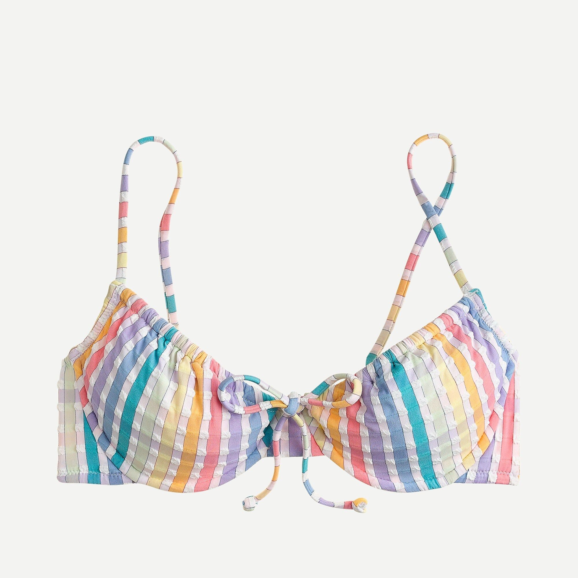 Bow-front underwire bikini top | J.Crew US