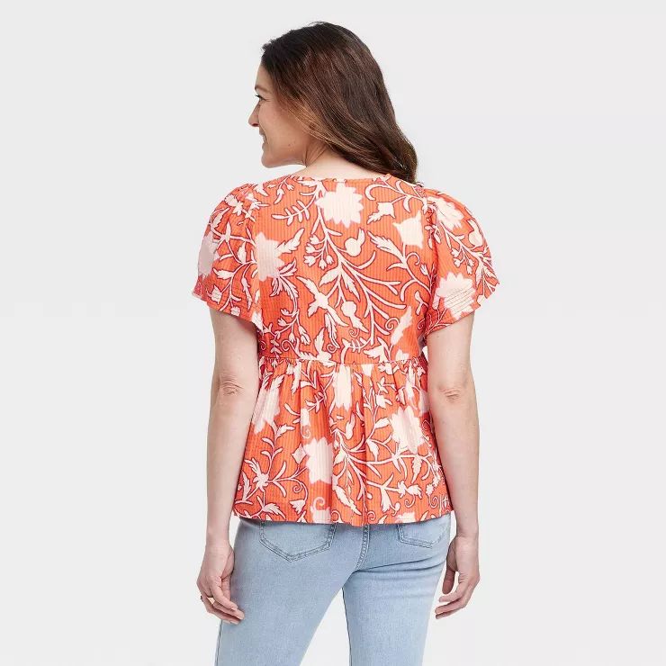 Women's Flutter Short Sleeve Top - Knox Rose™ | Target