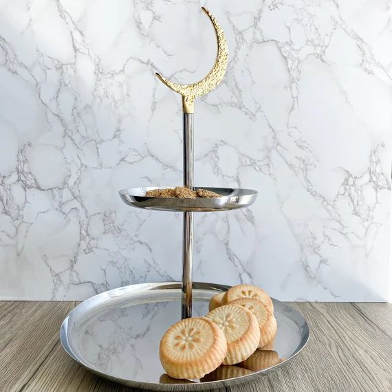 Ramadan Crescent Moon 2 Tier Stand / Ramadan Decor/ Kitchen | Etsy | Etsy (US)