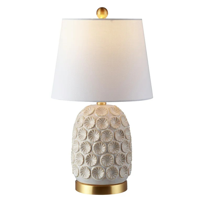 Safavieh Lamson 21 in. H Floral Coastal Table Lamp, Cream | Walmart (US)