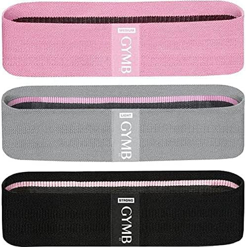 GYMB Resistance Band Set - Non Slip Cloth Exercise Bands to Workout Glutes, Thighs & Legs - Includes | Amazon (US)