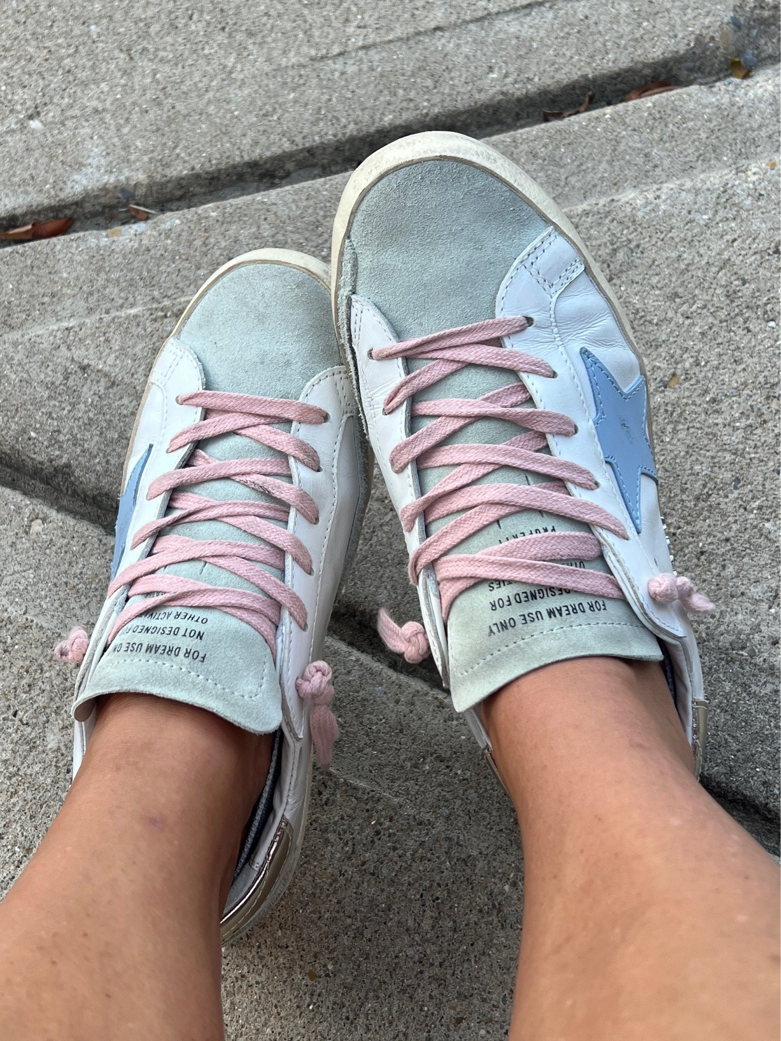 Golden Goose in pink and powder blue. 

Sneakers, tennis shoes, designer shoes, teacher outfit, summer dress, Barbie outfit 

#LTKstyletip #LTKBacktoSchool #LTKshoecrush