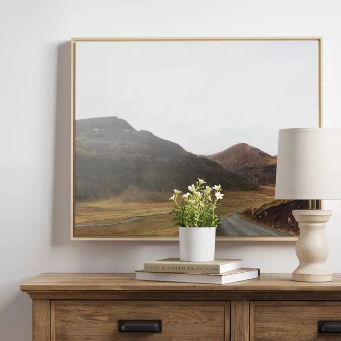 24" x 30" Grassy Hillside Framed Wall Art - Threshold™ | Target