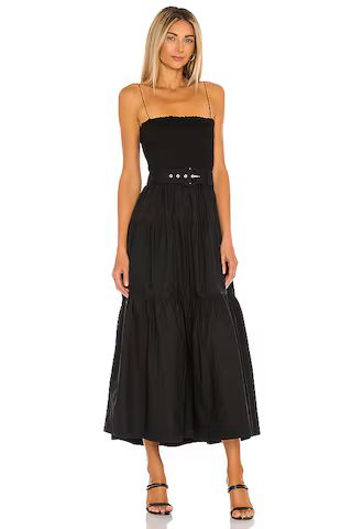 L'Academie The Nour Midi Dress in Black from Revolve.com | Revolve Clothing (Global)