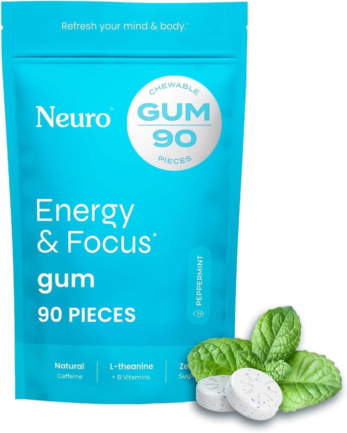 Neuro Energy & Focus Peppermint Gum 90 Each | Walmart (US)