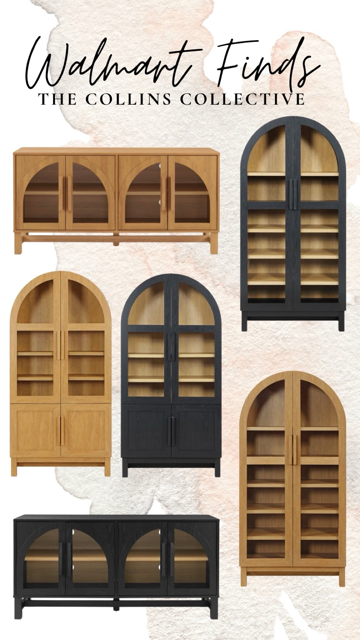 Walmart finds, arched cabinets, media cabinet, tv stand, designer furniture dupe 

#LTKHome