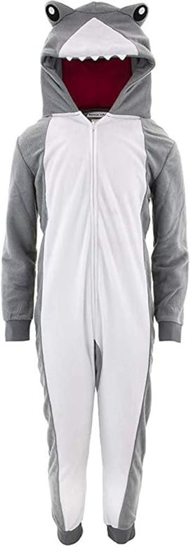 Komar Kids Boys' Big Character Hooded Fleece Blanket Sleeper, Shark, X-Small | Amazon (US)
