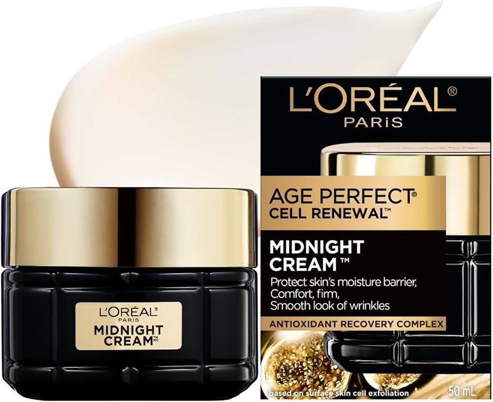 L'Oréal Paris Midnight Cream, Age Perfect Cell Renewal with Vitamin E + Antioxidant Recovery Com... | Amazon (CA)