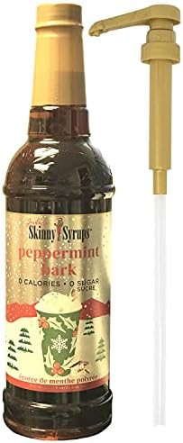 Jordan's Skinny Syrups Sugar Free Peppermint Bark Coffee Syrup 750 ml with By The Cup Pump | Amazon (US)