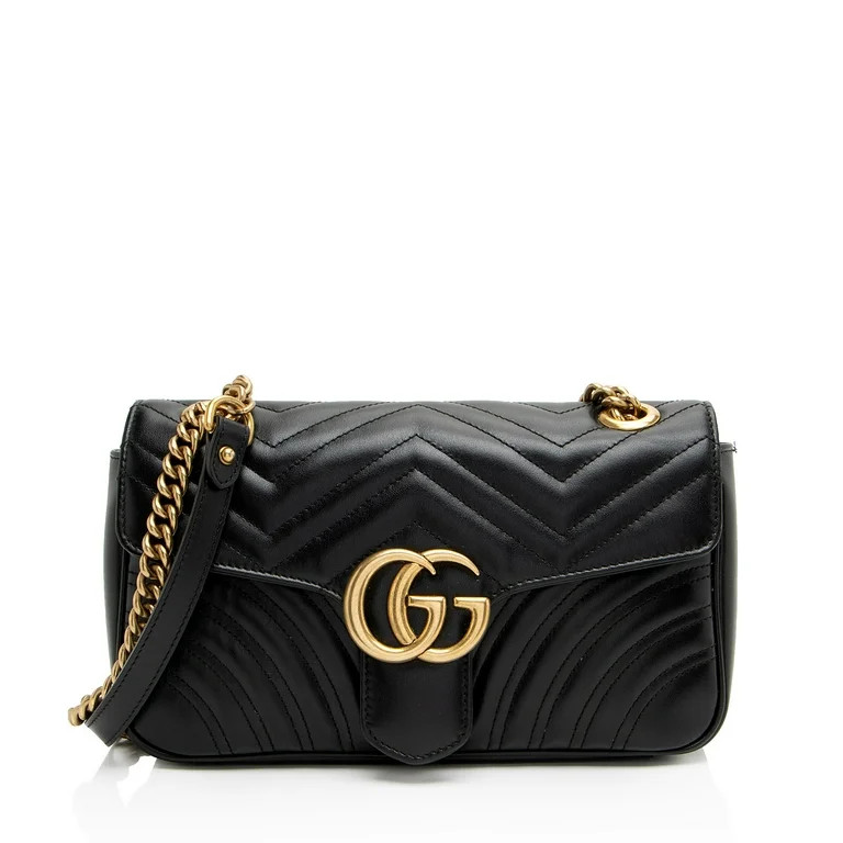 Pre-Owned Gucci Matelasse Leather GG Marmont Medium Flap Bag | Walmart (US)