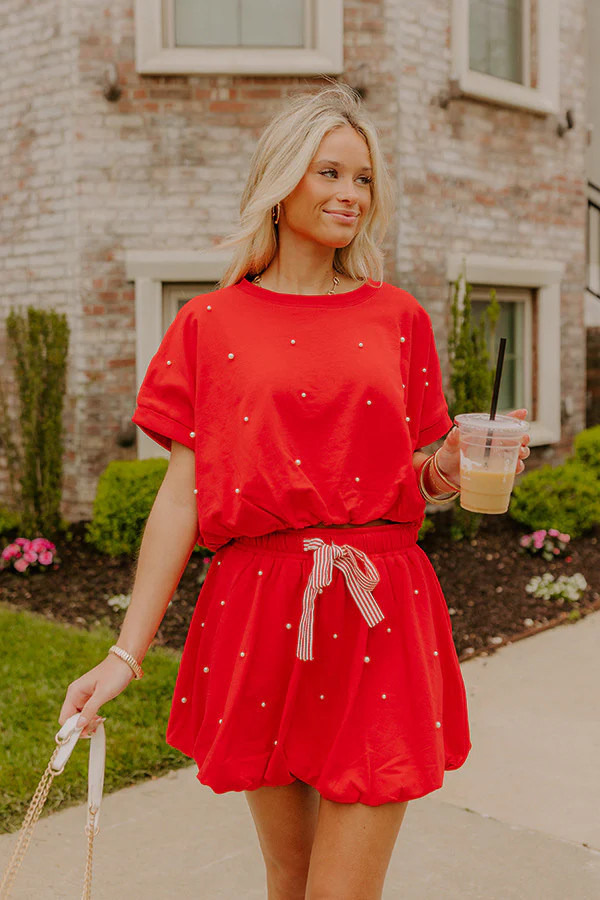 Belle of the Parade Embellished Crop Top | Impressions Online Boutique