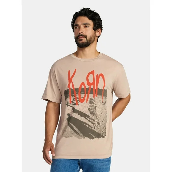 KoRn Men's and Big Men's Boxy Fit Graphic Tee, Sizes XS-5XL | Walmart (US)
