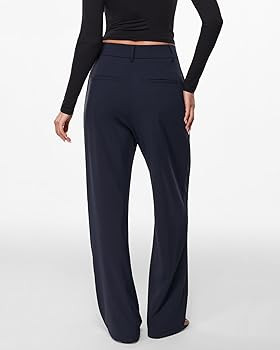 INLYRIC Women's Wide Leg Dress Pants High Waisted Stretchy Pull On Work Office Business Casual Tr... | Amazon (US)