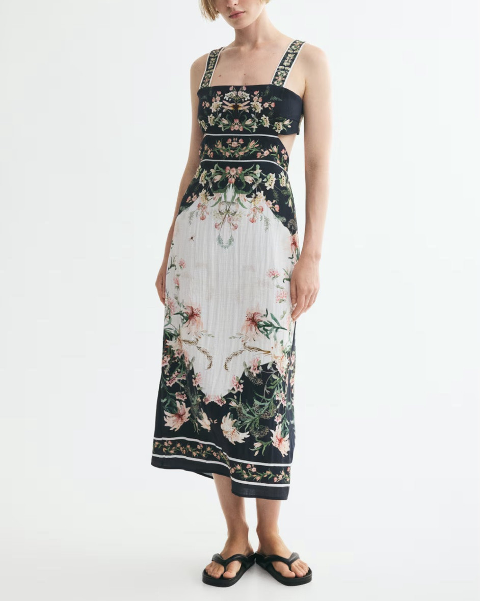 Tie back floral midi dress

#LTKSeasonal