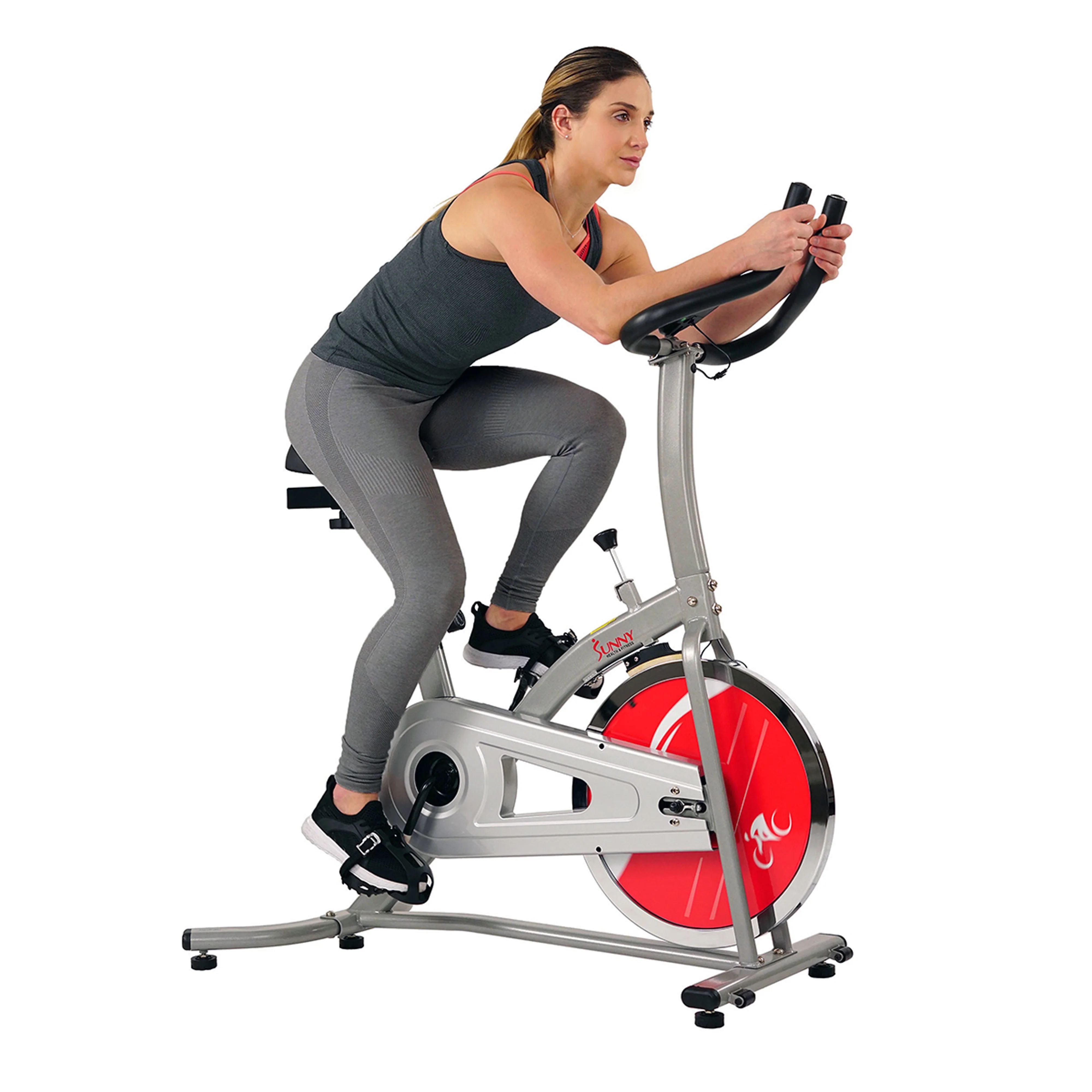 Sunny Health & Fitness Indoor Cycling Exercise Stationary Bike with Monitor and Flywheel Bike - S... | Walmart (US)