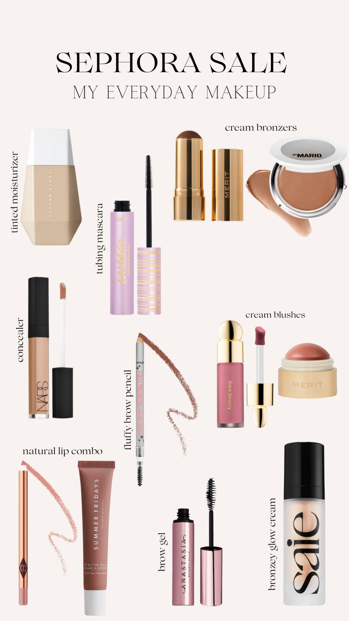 sephora sale 
everyday makeup 
beauty finds
bronzer blush clean girl makeup 

#LTKGiftGuide #LTKbeauty #LTKHolidaySale