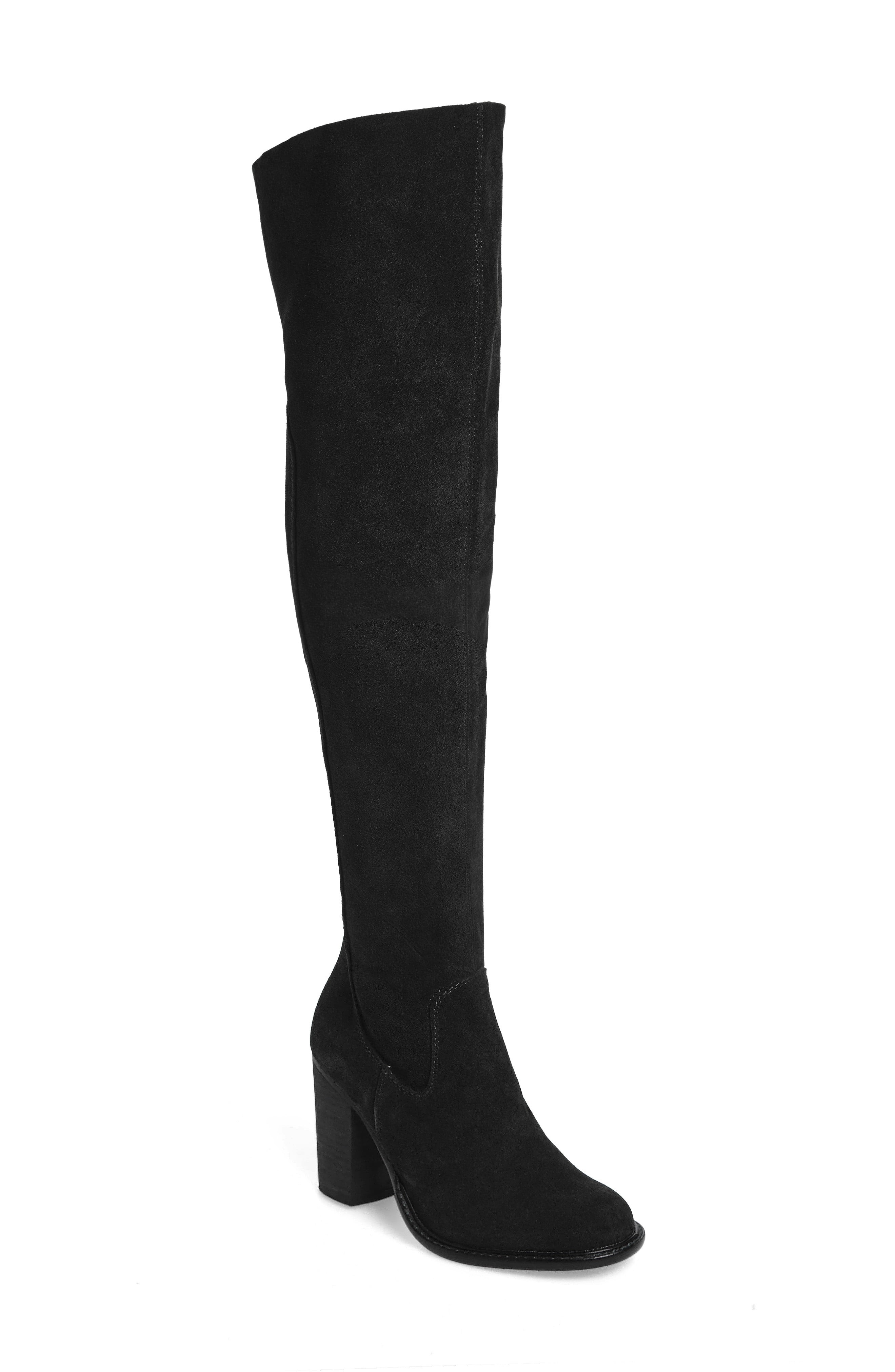 carli over the knee block heel boots