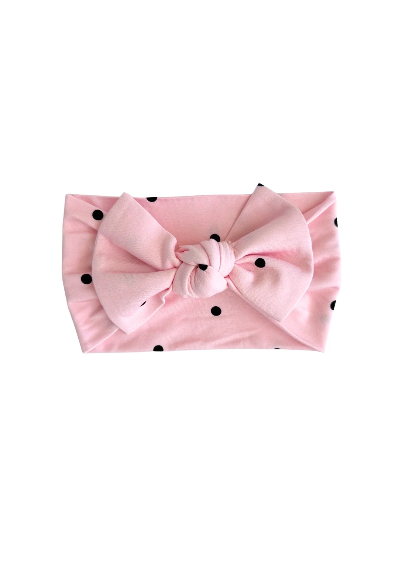 Blush Polka Dot Headband | In My Jammers