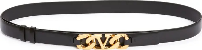 VLOGO Chain Detail Leather Belt | Nordstrom