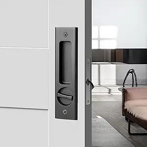 Haccer 6.3” Privacy Pocket Door Lock Hardware with Key, Recessed Sliding Door Mortise Lock, Dou... | Amazon (US)