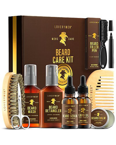 Lovery 9pc Ultimate Beard Care Kit In Elegant Gift Box | Gilt & Gilt City