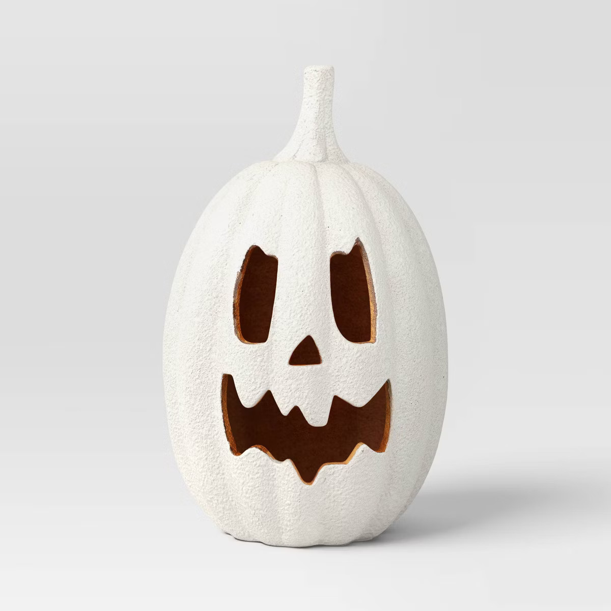 Textured Ceramic Jack O' Lantern Decorative Sculpture - Hyde and EEK! Boutique™ Matte Gray | Target