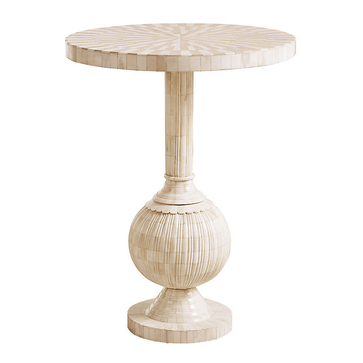 Naomi Bone Inlay Accent Table Unique Round Furniture | Ballard Designs, Inc.