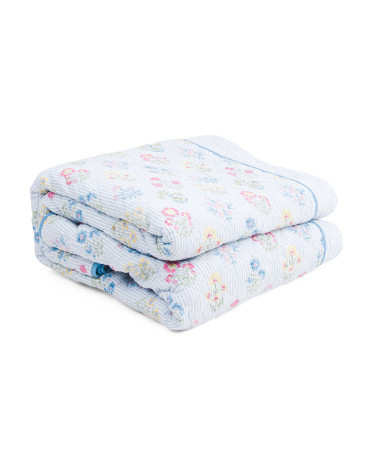 Cotton Floral Stripe Quilt Set | TJ Maxx