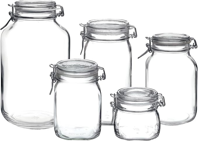 Bormioli Rocco Fido Hermetic 5-Piece Jar Set | Amazon (US)