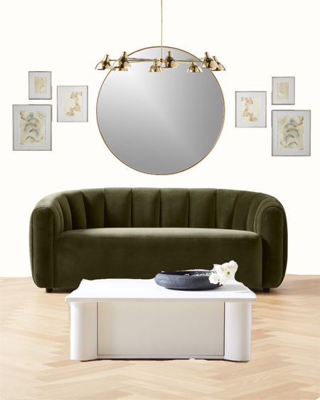 CB2 sale in full swing!

Green velvet couch. Transitional design. Gold round mirror. Round couch. Green sofa. Green couch. Living room ideas  

#LTKhome #LTKSale #LTKFind