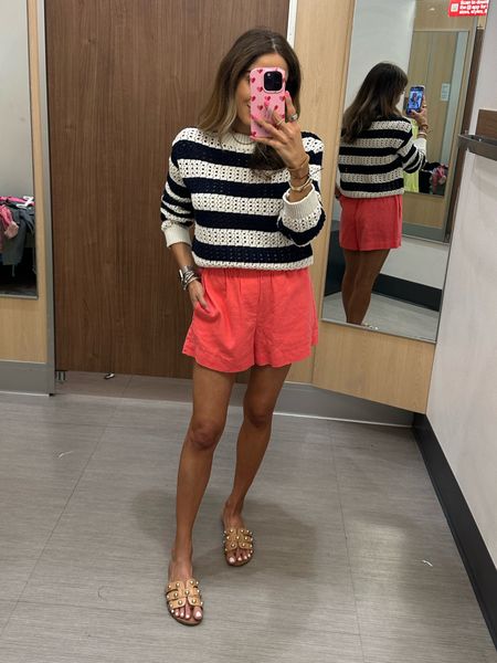 Target stripe summer sweater size Xs shorts size Xs 

#LTKFindsUnder100 #LTKSeasonal #LTKFindsUnder50