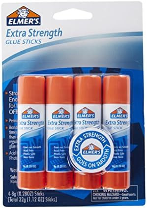 Elmer's Extra Strength Glue Sticks, Washable, 8 Grams, 4 Count | Amazon (US)
