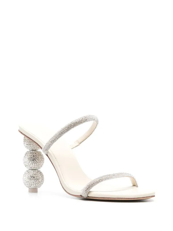Cult Gaia Envi 80mm crystal-embellished Sandals - Farfetch | Farfetch Global