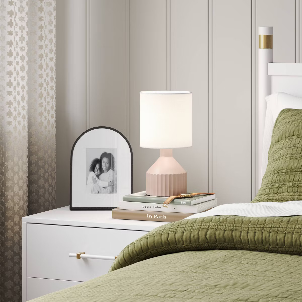 9"x12" Matted to 5"x7" Aluminum Arch Table Frame Black - Threshold™: Modern Half Moon Picture D... | Target