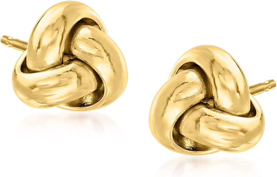 RS Pure by Ross-Simons 14kt Yellow Gold Love Knot Stud Earrings | Amazon (US)