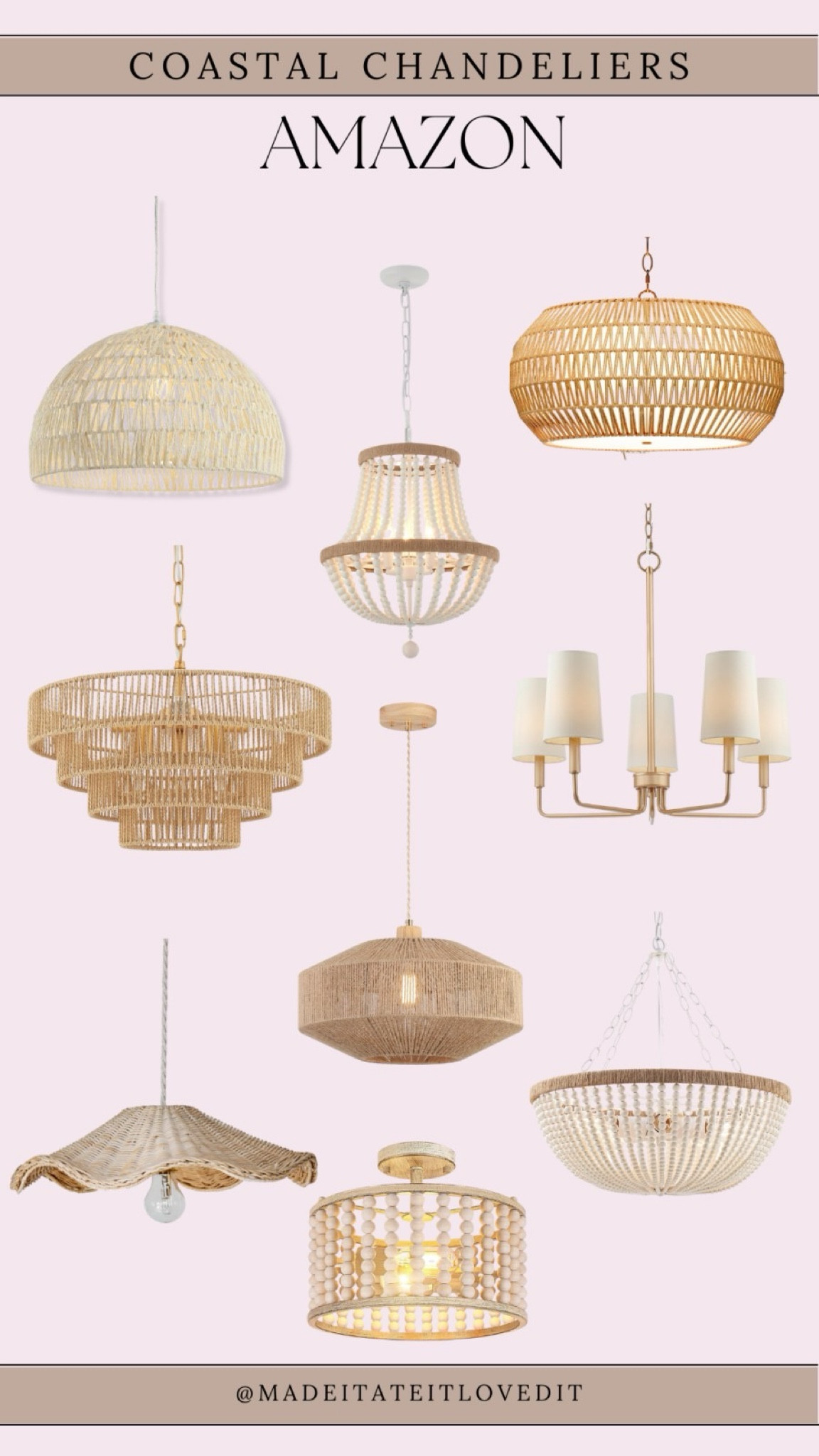 Brighten up your space with coastal chandeliers from Amazon, perfect for bringing a breezy, seaside vibe to any room. Discover stunning designs that blend elegance with a touch of the ocean's charm.

#CoastalDecor #AmazonFinds #ChandelierStyle #BeachHouseVibes #HomeDecor

#LTKHome