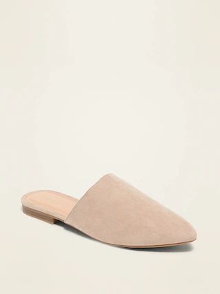 Faux-Suede Pointy-Toe Mule Flats for Women | Old Navy US