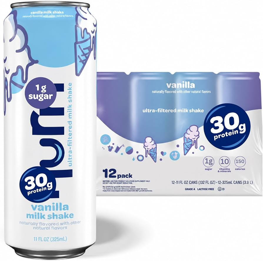Ultra-Filtered Vanilla Milk Shake, 30g Protein, 1g Sugar, 150 Calories, 10 Vitamins and Minerals,... | Amazon (US)