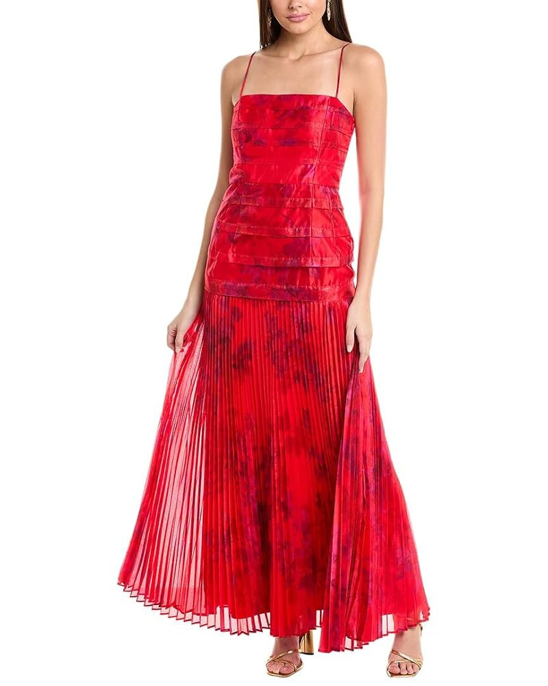 Taylor Women's Sleeveless Spaghetti Strap Tiered Bodice Pleated Maxi Dress | Amazon (US)