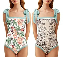 ASHER FASHION Women's One Piece Swimsuit -Bathing Suit for Women Tummy Control Reversible Bustier... | Amazon (US)