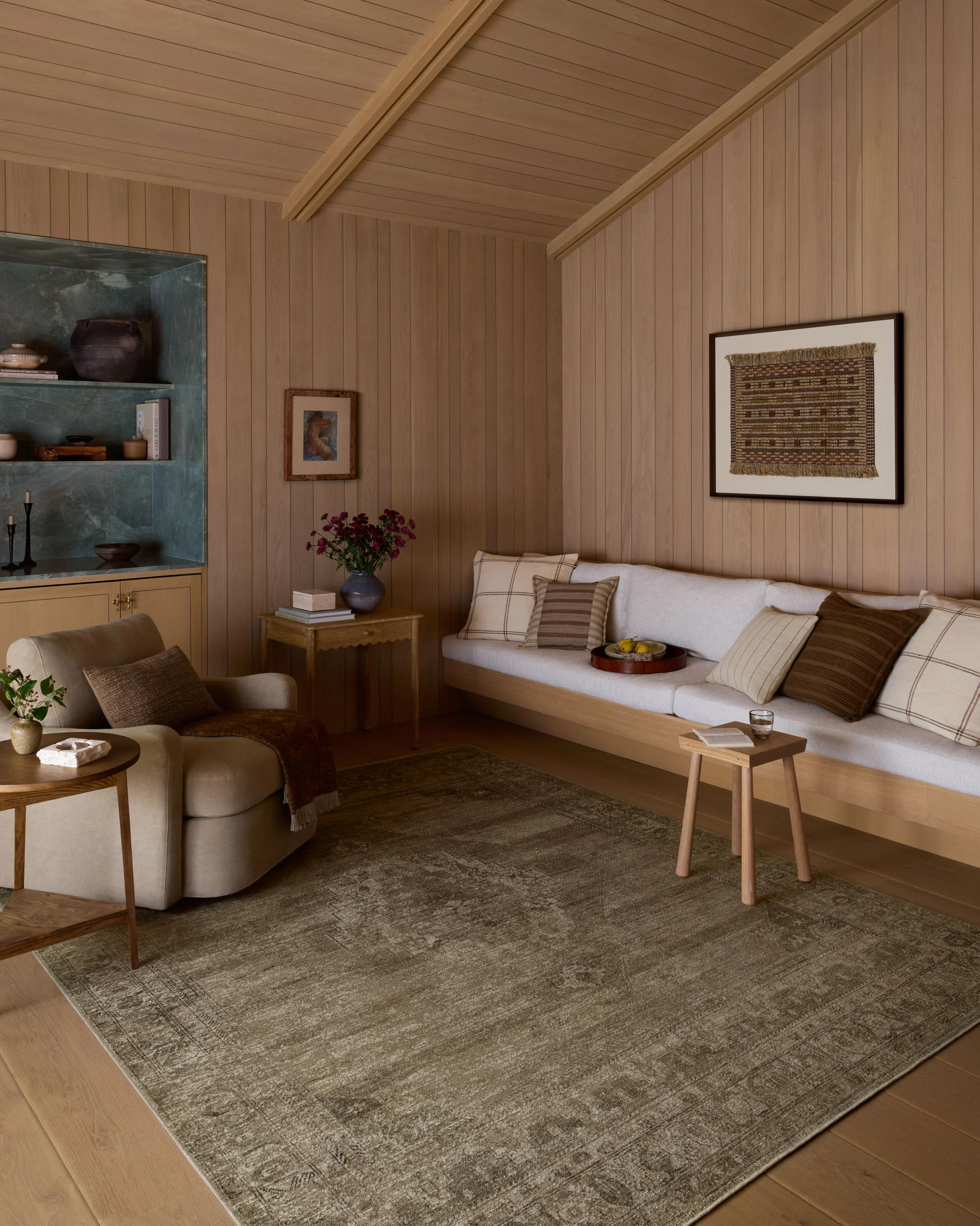 Amber Lewis x Loloi Cambria Sand / Olive Area Rug | Wayfair North America