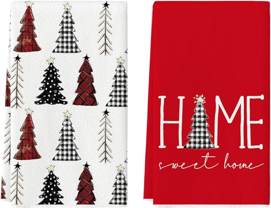 Artoid Mode Xmas Trees Christmas Kitchen Towels Dish Towels, 18x26 Inch Daily Winter Home Sweet H... | Amazon (US)