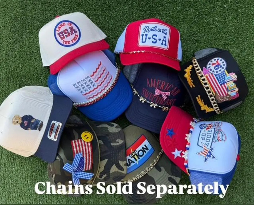 Happystack Fourth of July, Memorial Day Trucker Hats, Happynation Trucker Hats, Patriotic Trucker... | Etsy (US)